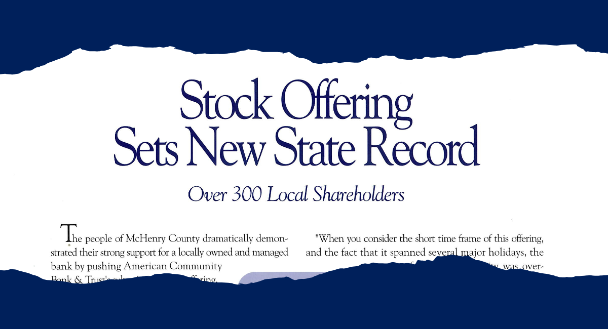 American Community Bank & Trust newsletter February 2000